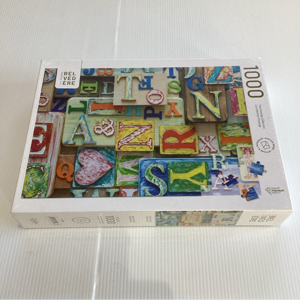 Pierre Belvedere COLORFUL ALPHABET 1000 piece Jigsaw Puzzle New Sealed